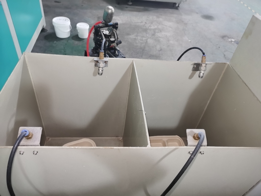 Máquina de recubrimiento por rociado para contenedores de pasta de alimentos