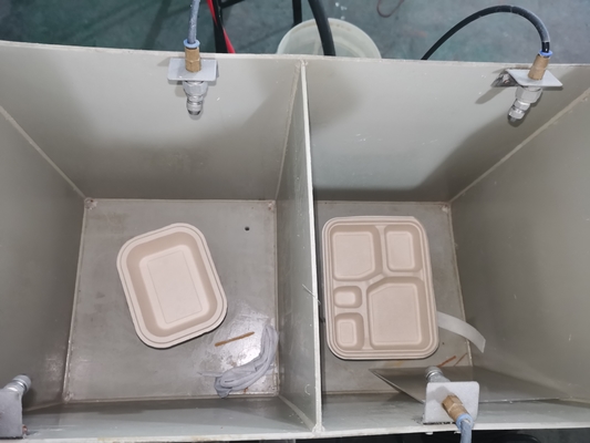 Máquina de recubrimiento por rociado para contenedores de pasta de alimentos