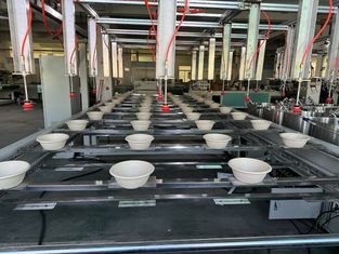 Línea de producción de recubrimiento interno de la bandeja de la bandeja de la cubierta de alta producción de la seguridad alimentaria de la mesa para moldear la pulpa