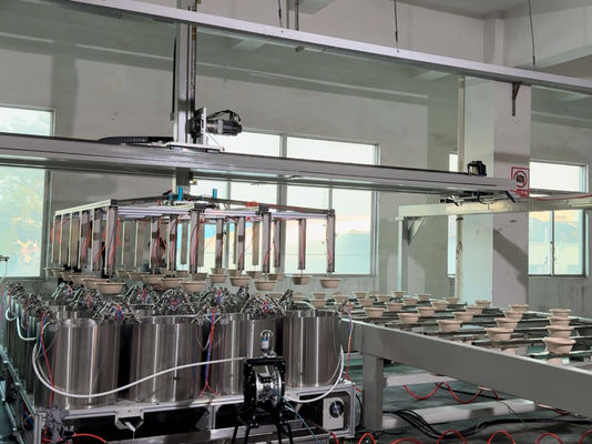 Máquina de revestimiento de ensamblaje robótico de alta velocidad para moldeo de pulpa 24 estación para producto moldeado de pulpa
