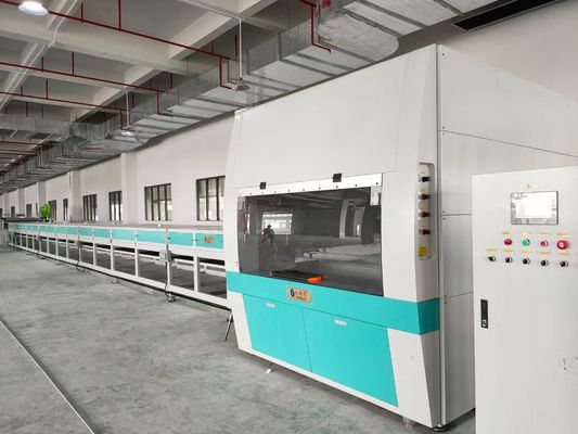 Línea de recubrimiento de pulverización por ultrasonidos de precisión con control de pulverización y temperatura y humedad de varias estaciones