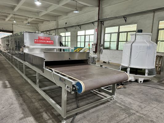 Fabricación sustentable Diseño con conciencia ecológica Máquina de secado de microondas de 14 etapas para alimentos de mar de pulpa