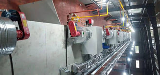 Línea de secado industrial de gas natural de 28 m para trabajo pesado, 24 kW, para embalaje de moldeo de pulpa