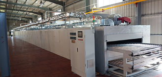 Línea de secado industrial de gas natural de 28 m para trabajo pesado, 24 kW, para embalaje de moldeo de pulpa