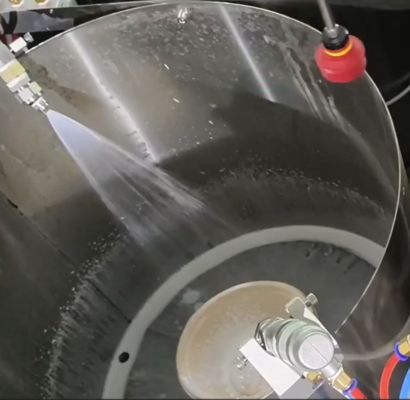 Línea de recubrimiento por centrifugación de precisión de 24 estaciones con curado IR para productos premium