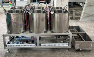Capa de tazón embalaje de alimentos bandeja de recubrimiento para el agua a prueba de aceite caliente seis estaciones máquina de recubrimiento de giro para bambú de papel de caña de azúcar