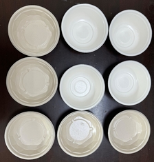 Capa de tazón embalaje de alimentos bandeja de recubrimiento para el agua a prueba de aceite caliente seis estaciones máquina de recubrimiento de giro para bambú de papel de caña de azúcar