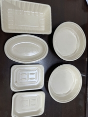 Recubrimiento de bandeja de fibra para tazón resistente al agua a alta temperatura y aceite caliente para máquina de recubrimiento por centrifugación de seis estaciones para bambú, papel y caña de azúcar