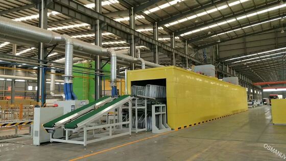 Línea de secado por aire caliente tipo plegado para productos recubiertos – Diseño compacto, longitud y zonas de temperatura personalizables