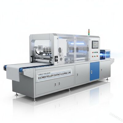 Línea de recubrimiento y curado de rodillos excimer compactos de alta calidad para paneles blandos para la piel