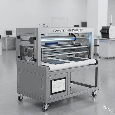 Línea de recubrimiento y curado de rodillos excimer compactos de alta calidad para paneles blandos para la piel