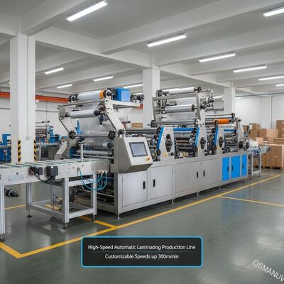 Línea de producción automática de laminación de alta velocidad para envases flexibles | Velocidades personalizables de hasta 300 m/min