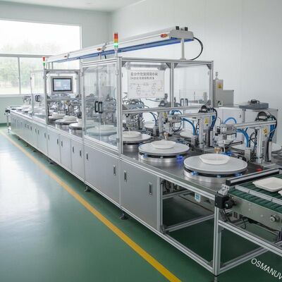 Línea de recubrimiento automática de giro de 24 estaciones para recubrimiento de vajilla moldeada de celulosa a prueba de agua