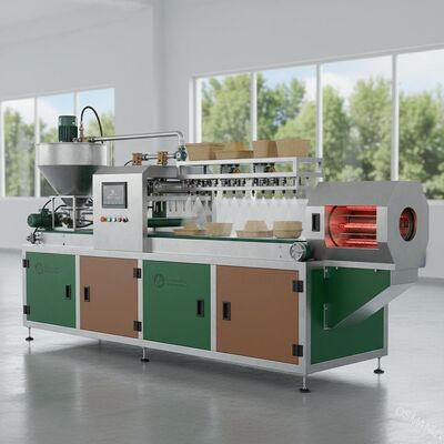 Máquina de recubrimiento de moldes de pulpa eco-céntrica para la aplicación de recubrimientos de base biológica en productos de fibra de paja y bambú