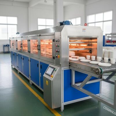 Máquina de secado IR para moldeo de pasta de pasta de bagaje Sistema de secado rápido de 2,2 metros para la producción sostenible de vajilla