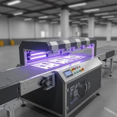 Máquina de curado UV de alta velocidad de 5 lámparas con transportador personalizable para secado instantáneo de tinta
