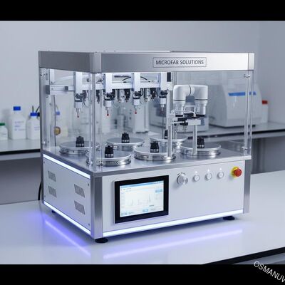 Revestidor automático de espín de 12 estaciones de alta precisión para la deposición de películas de semiconductores y perovskitas personalizables