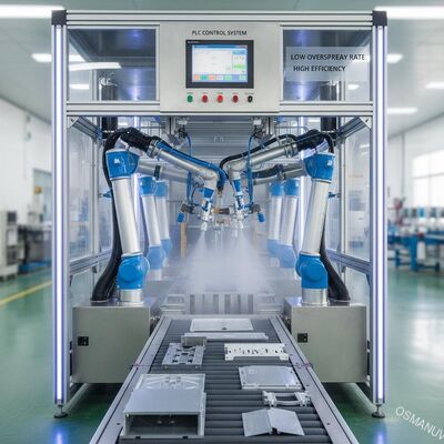 Línea de recubrimiento por rociado totalmente automática con PLC personalizable y baja tasa de sobre rociado para una alta eficiencia