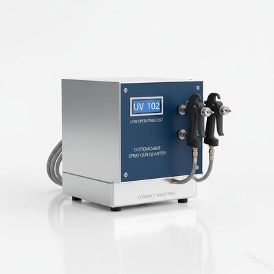 UV 102 Pulverizador UV de bajo costo de operación con cantidad de pistola de pulverización personalizable y huella compacta
