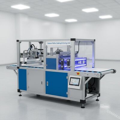 Línea de recubrimiento y curado de rodillos excimer compactos de alta calidad para paneles blandos para la piel