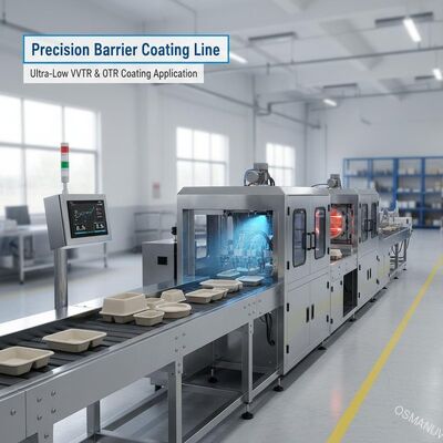 Línea de recubrimiento de barrera de precisión para productos moldeados en celulosa - Aplicación de recubrimiento WVTR y OTR ultrabajos