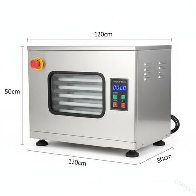 Máquina de irradiación UV de acero inoxidable de 120*80*50cm con rango de control del temporizador 0-99min