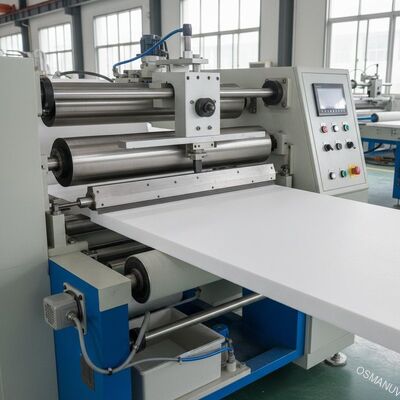 Línea de recubrimiento de cuchillo sobre rodillo de alta precisión para nivelación y suavizado de la superficie del tablero de espuma XPS
