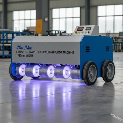 las lámparas importadas 20m/Min 5 llevaron el piso de curado ultravioleta trabajan a máquina la anchura de 1320m m