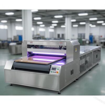 Máquina de curado UV de doble lámpara con acabado de alto brillo para línea de pintura de tableros de muebles de madera - Ancho personalizable