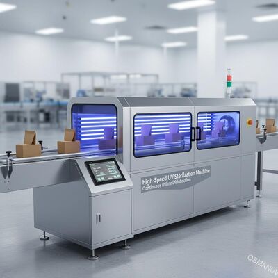 Máquina de esterilización UV de alta velocidad para embalaje de alimentos | Desinfección continua en línea