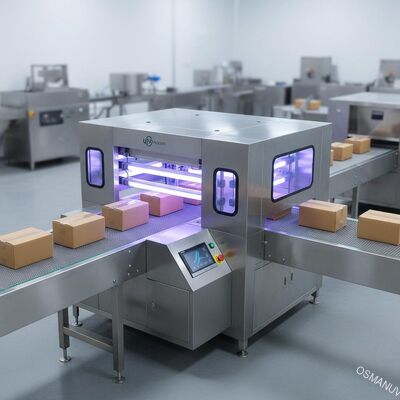 Máquina ULTRAVIOLETA de la irradiación de alimentos de Mesh Belt para el cartón del tablero del paquete
