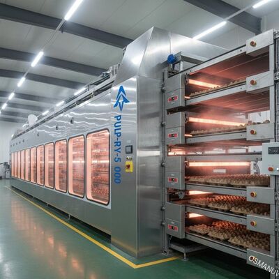 Horno túnel de secado infrarrojo de alta velocidad para moldeo de pulpa | Línea de producción de secado continuo multicapa