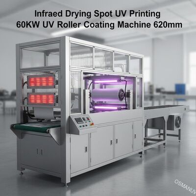 Impresora ultravioleta del punto de sequía infrarrojo, máquina de capa ultravioleta del rodillo 60KW 620m m