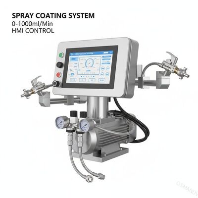 0-1000 ml/min Volumen de pulverización Sistema de recubrimiento por pulverización Sistema de control HMI