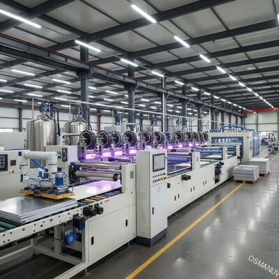 Línea de producción automática de revestimiento de múltiples rodillos para láminas metálicas y paneles de PVC