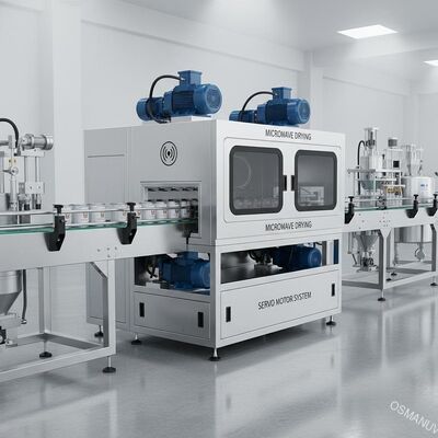 Línea de producción de secado de microondas de pintura a base de agua Servo motor