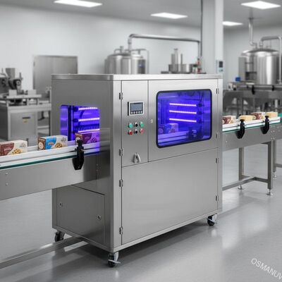 Túneles de transporte UV-C de alta eficiencia para la esterilización continua de la superficie de los alimentos.