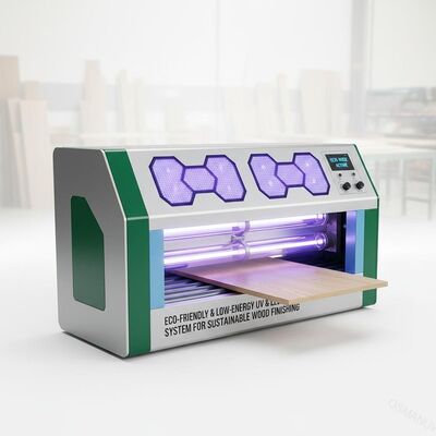 Sistema de curado UV y LED ecológico y de baja energía para el acabado sostenible de la madera