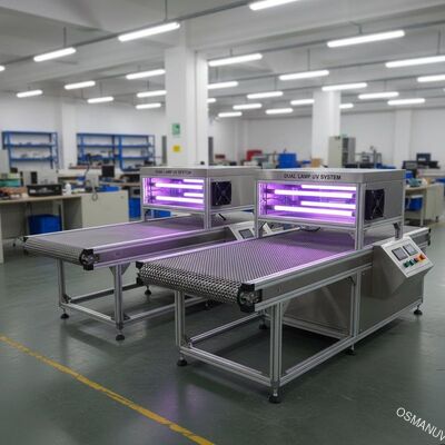 Dos refrigeración por aire de curado ultravioleta del poder del total de los sistemas de transportador de la lámpara 6.8KW