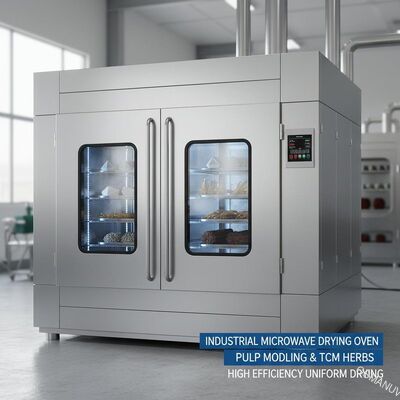 Horno de secado por microondas industrial para moldeado de pulpa y hierbas de medicina tradicional china - secado uniforme de alta eficiencia
