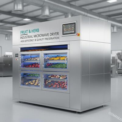 Secador de frutas y hierbas por microondas industrial | Alta eficiencia y preservación de la calidad