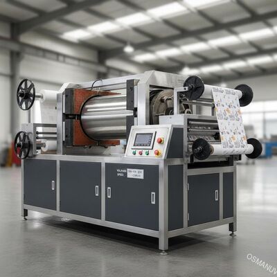 Máquina de transferencia de calor rotativa de impresión con voltaje de 360-410V 50HZ y velocidad de 1-3 M/min
