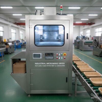 Secador de microondas industrial para la caja de almuerzo bandeja de papel cartón