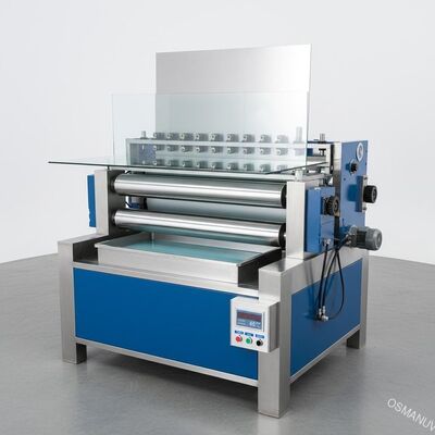 Máquina de recubrimiento de superficie de vidrio y láminas metálicas de doble rodillo