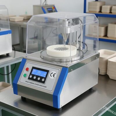Estación de trabajo única de revestimiento de espín moldeado de pasta de papel para envases de alimentos Certificación CE