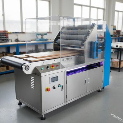 Máquina de capa ultravioleta del transportador de rodillo del punto para la anchura de madera 650m m