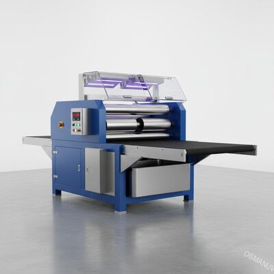máquina de capa ULTRAVIOLETA del rollo doble de la anchura de 620m m 10KW para el piso