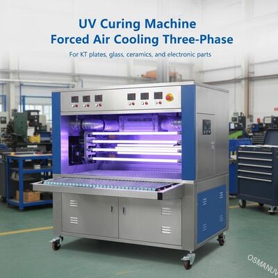 UV Curing Machine Forced-air Cooling Three-Phase Company para las placas del KT o vidrio o cerámica o componentes electrónicos