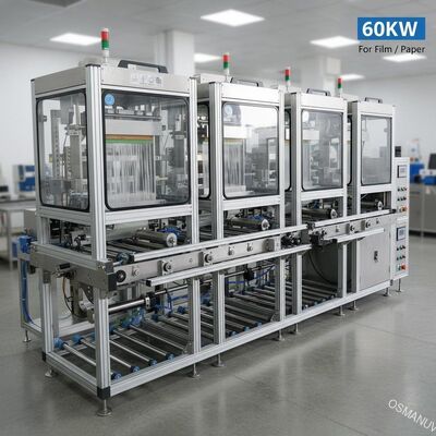 Máquina de capa transportadora de cuatro pisos de la cortina 60KW para la película/el papel