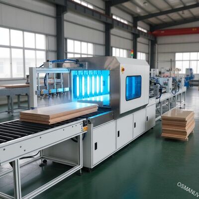 Cadena de producción de la pintura de espray máquina de capa ULTRAVIOLETA para el tablero del grueso 150m m